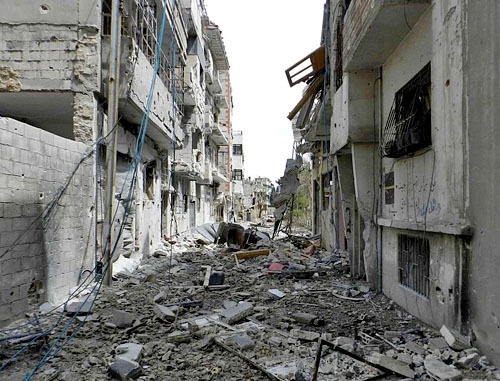 Разрушения в Хомсе, Сирия, июнь 2012 г. Фото: Bo yaser, http://commons.wikimedia.org/