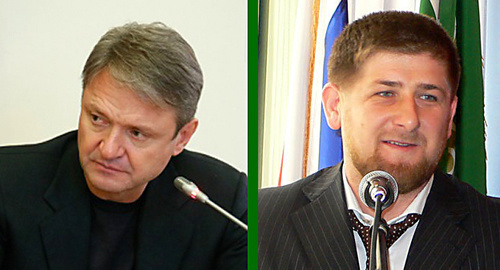 Александр Ткачёв (слева) и Рамзан Кадыров. Коллаж "Кавказского узла"