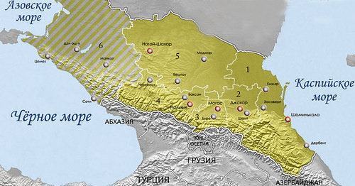 Карта Имарата Кавказ. Фото: Alfer1002 https://ru.wikipedia.org