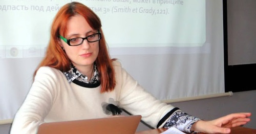Адвокат "Правовой инициативы" Ольга Гнездилова. Фото: https://article20.org/news/v-khode-obyska-po-delu-golosa-sledovatel-vytolkal-advokata-z Адвокат "Правовой инициативы" Ольга Гнездилова. Фото: https://article20.org/news/v-khode-obyska-po-delu-golosa-sledovatel-vytolkal-advokata-z