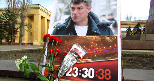Портрет Немцова. Волгоград, 27 февраля 2016 г. Фото Вячеслава Ященко для "Кавказского узла" Портрет Немцова. Волгоград, 27 февраля 2016 г. Фото Вячеслава Ященко для "Кавказского узла"