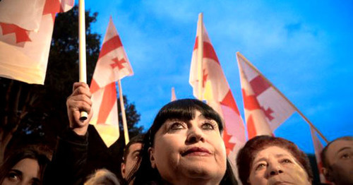 Митинг сторонников "Единого национального движения". Фото: RFE/RL