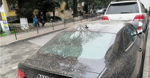 Цветные осадки выпали в Краснодарском крае. Сочи, 23 марта 2018 года. Фото Светланы Кравченко для "Кавказского узла"