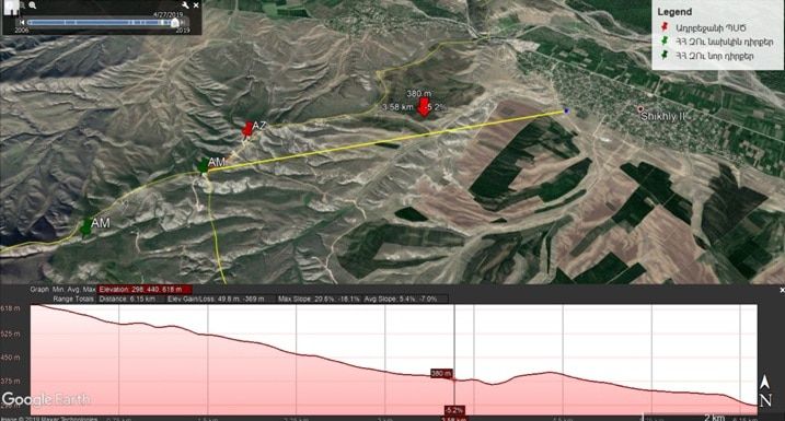 Позиции ВС Армении и азербайджанское село Икинджи Шихлы. Автор: Тарон Ованнисян