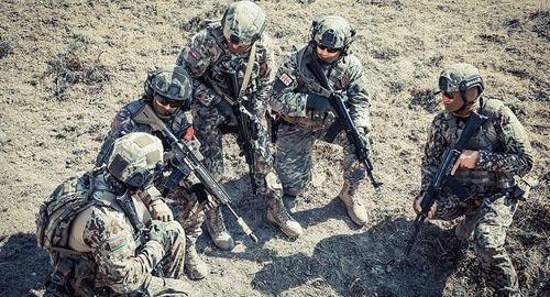 Азербайджанские военные. Фото Минобороны Азербайджана: https://mod.gov.az/ru/news/proveden-ocherednoj-etap-uchenij-kavkazskij-oryol-2019-28651.html
