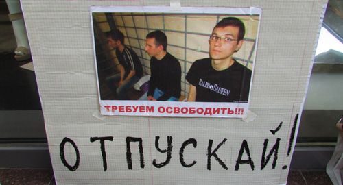 Плакат Галины Тихенко 29 сентября 2019 года, Волгоград. Фото Вячеслава Ященко для "Кавказского узла".
