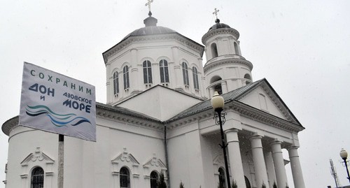 Плакат участников митинга против мусорного полигона в хуторе Весёлый, 22 февраля 2020 года. Фото Константина Волгина для "Кавказского узла"
Плакат участников митинга против мусорного полигона в хуторе Весёлый, 22 февраля 2020 года. Фото Константина Волгина для "Кавказского узла"