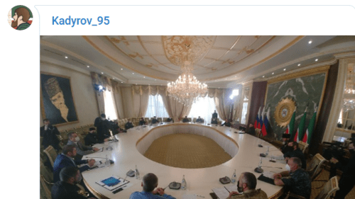 Скриншот сообщения Кадырова о заседании оперштаба с его участием, https://t.me/RKadyrov_95/927