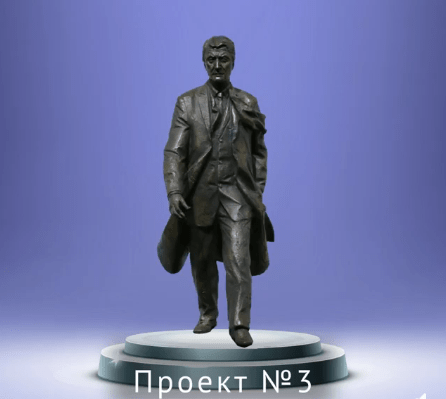 Проект памятника Владиславу Ардзинбе. Фото со страницы "Абхазского политичесого форума" в Facebook https://www.facebook.com/100007494857557/videos/2756758071250661/