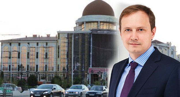Павел Бабиков, вид на здание департамента управления Верховного суда РФ в Чеченской Республике. Грозный. Фото пресс-служба "Бабиков и партнеры"https://babikov.pro/chief, Магомеда Магомедова . Коллаж "Кавказского узла" Павел Бабиков, вид на здание департамента управления Верховного суда РФ в Чеченской Республике. Грозный. Фото пресс-служба "Бабиков и партнеры"https://babikov.pro/chief, Магомеда Магомедова . Коллаж "Кавказского узла"