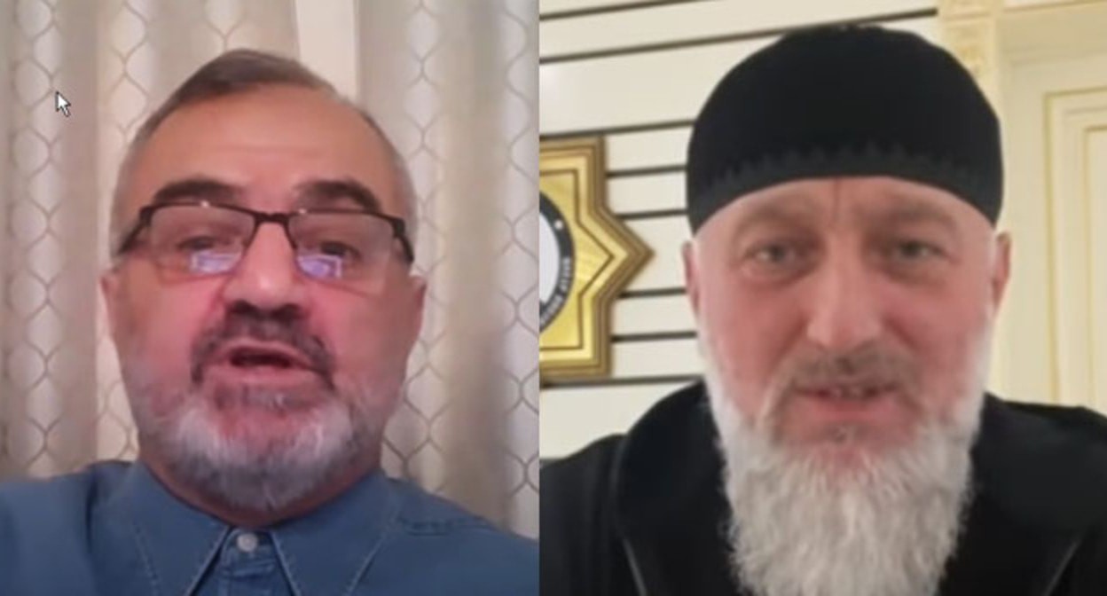 Ибрагим Льянов (слева) и Адам Делемханов. Коллаж "Кавказского узла". Скриншоты с видео https://www.youtube.com/watch?v=9kfkBJ_D3a0 https://www.youtube.com/watch?v=rbnYk0E72lY Ибрагим Льянов (слева) и Адам Делемханов. Коллаж "Кавказского узла". Скриншоты с видео https://www.youtube.com/watch?v=9kfkBJ_D3a0 https://www.youtube.com/watch?v=rbnYk0E72lY