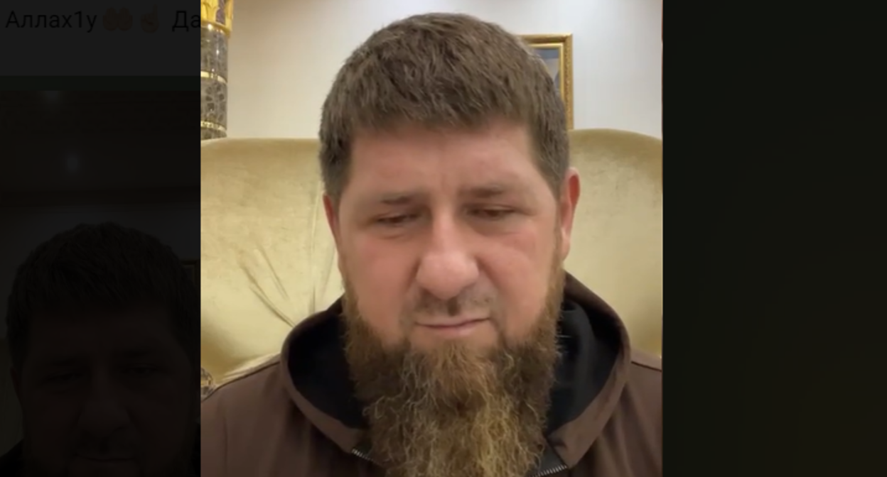Стоп-кадр видео в Telegram-канале Кадырова от 26 февраля 2022 года, https://web.telegram.org/z/#-11411719420220 Стоп-кадр видео в Telegram-канале Кадырова от 26 февраля 2022 года, https://web.telegram.org/z/#-11411719420220