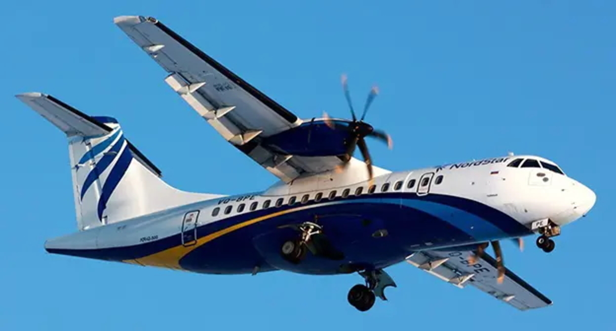 Самолёт авиакомпания-перевозчик NordStar ATR 42-500
Фото: Petr Gorbunov, https://vk.com/nordstar_airlines?z=photo-28842162_287462051%2Falbum-28842162_138913222%2Frev Самолёт авиакомпания-перевозчик NordStar ATR 42-500
Фото: Petr Gorbunov, https://vk.com/nordstar_airlines?z=photo-28842162_287462051%2Falbum-28842162_138913222%2Frev