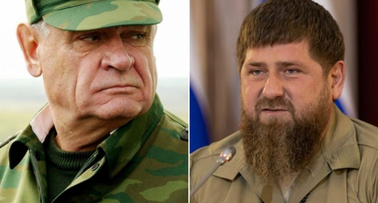 Владимир Болдырев (слева) и Рамзан Кадыров. Коллаж "Кавказского узла" https://bloknot.ru/politika/e-ks-glava-suhoputny-h-vojsk-boldy-rev-otvetil-kady-rovu-na-generala-bla-bla-bla-1045294.html Владимир Болдырев (слева) и Рамзан Кадыров. Коллаж "Кавказского узла" https://bloknot.ru/politika/e-ks-glava-suhoputny-h-vojsk-boldy-rev-otvetil-kady-rovu-na-generala-bla-bla-bla-1045294.html