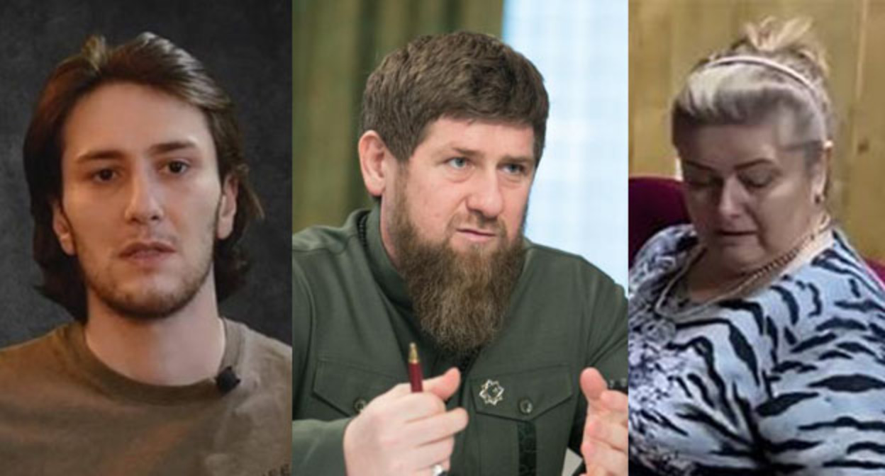 Абубакар Янгулбаев, Рамзан Кадыров, Зарема Мусаева (слева направо). Коллаж "Кавказского узла". Фото: кадр из видео, опубликованного 26.01.22 на странице грузинского издания Publika в Facebook https://www.facebook.com/publika.ge/videos/521020109159708 * деятельность компании Meta (владеет Facebook, Instagram и WhatsApp) запрещена в России, "Грозный Информ" https://www.grozny-inform.ru, скриншот видео ИА Грозный - Информ / Youtube) Абубакар Янгулбаев, Рамзан Кадыров, Зарема Мусаева (слева направо). Коллаж "Кавказского узла". Фото: кадр из видео, опубликованного 26.01.22 на странице грузинского издания Publika в Facebook https://www.facebook.com/publika.ge/videos/521020109159708 * деятельность компании Meta (владеет Facebook, Instagram и WhatsApp) запрещена в России, "Грозный Информ" https://www.grozny-inform.ru, скриншот видео ИА Грозный - Информ / Youtube)