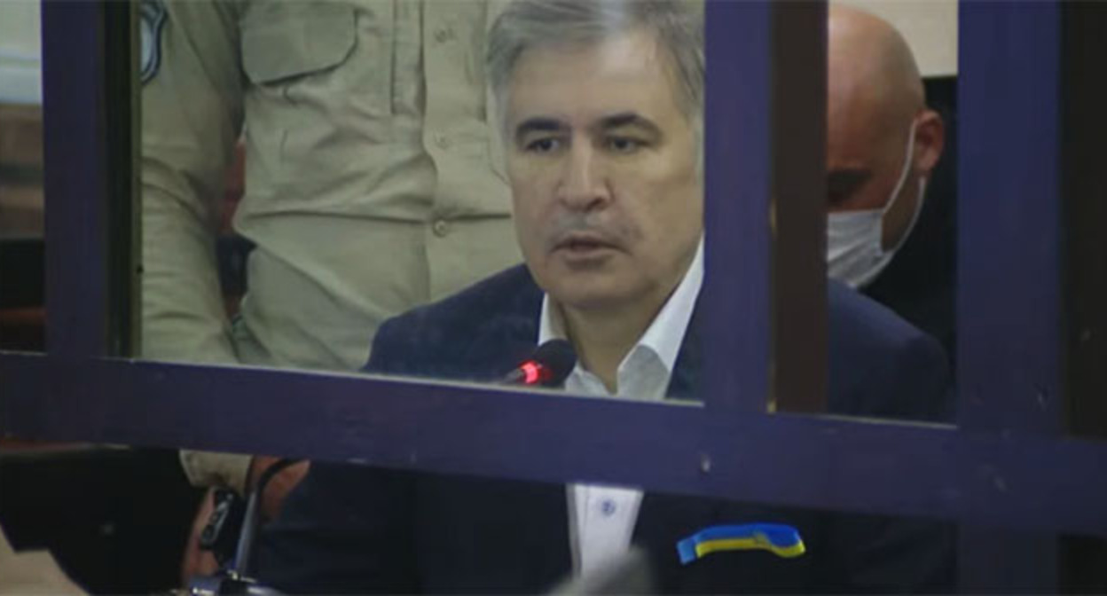 Михаил Саакашвили. Скрншот ТВ канал Кавказское видео Михаил Саакашвили. Скрншот ТВ канал Кавказское видео