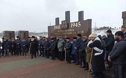 Акция в Новолакском районе Дагестана 23.02.23. Фото пресс-службы оргкомитета по проведению траурных мероприятий ко Дню памяти депортации чеченцев и ингушей.