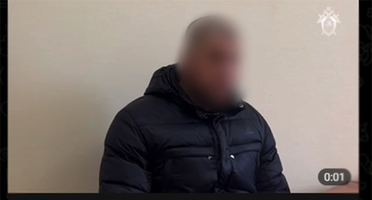 Подозреваемый в убийстве Видади Марданова. Скриншот видео https://t.me/dagestan_sledcom05/966 Подозреваемый в убийстве Видади Марданова. Скриншот видео https://t.me/dagestan_sledcom05/966