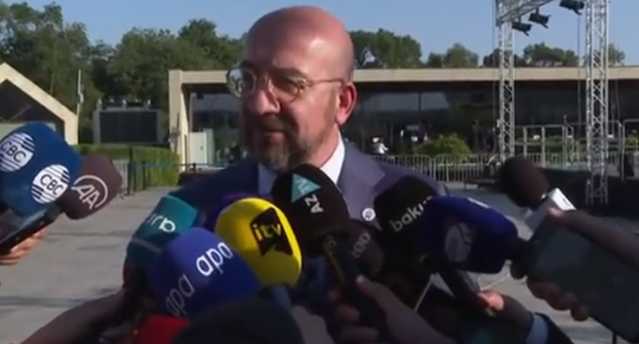 Шарль Мишель. Скриншот видео https://twitter.com/CharlesMichel/status/1664311443473285132/video/1 Шарль Мишель. Скриншот видео https://twitter.com/CharlesMichel/status/1664311443473285132/video/1