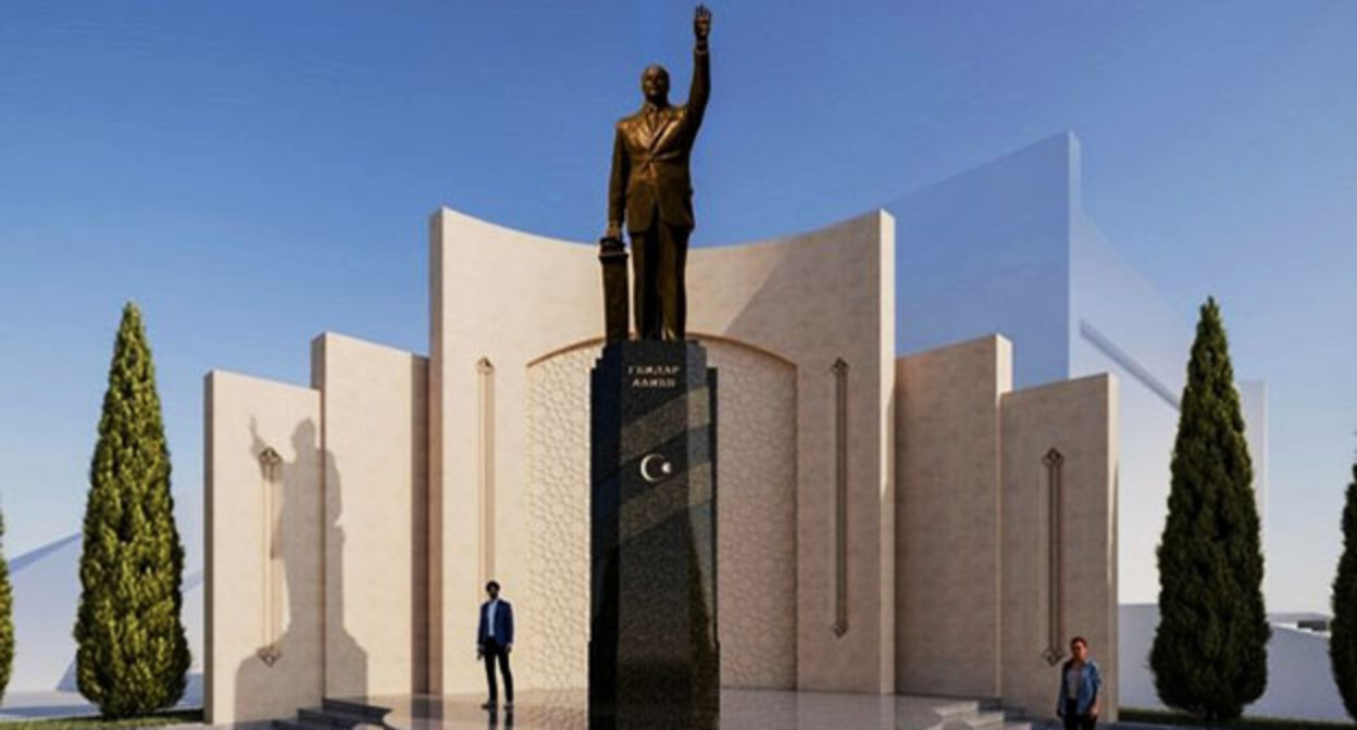 Проект памятника Гейдару Алиеву. Фото: t.me/mkala_news Проект памятника Гейдару Алиеву. Фото: t.me/mkala_news