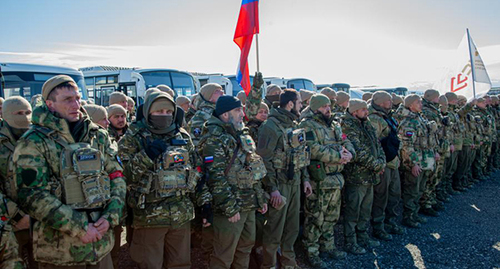 Добровольцы из Чечни перед отправкой на Украину. Фото: "Грозный-Информ" https://www.grozny-inform.ru