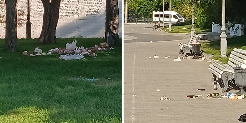 Мусор около Астраханского кремля. Скриншот изображений https://vk.com/wall-124380975_360862 Мусор около Астраханского кремля. Скриншот изображений https://vk.com/wall-124380975_360862