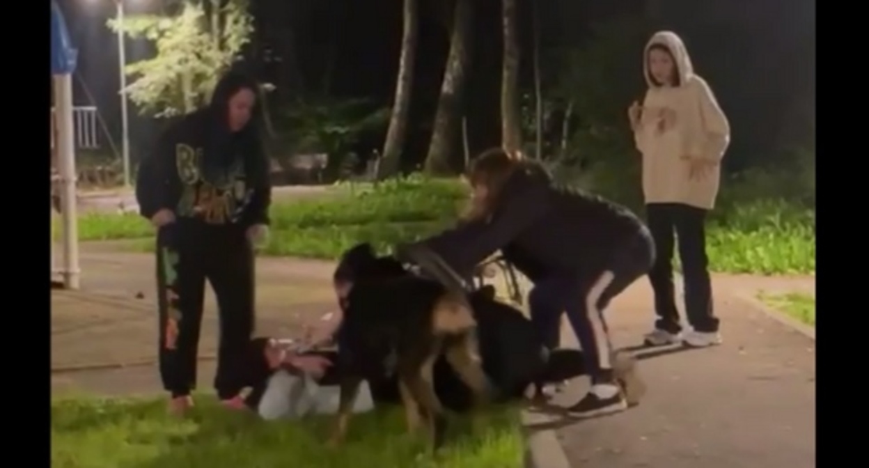 Кадр видеозаписи нападения на уроженку Северного Кавказа в Новой Москве https://t.me/ostorozhno_moskva/8318 Кадр видеозаписи нападения на уроженку Северного Кавказа в Новой Москве https://t.me/ostorozhno_moskva/8318