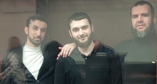 Кемал Тамбиев, Абдулмумин Гаджиев и Абубакар Ризванов (cлева направо). Фото Константина Волгина для "Кавказского узла"