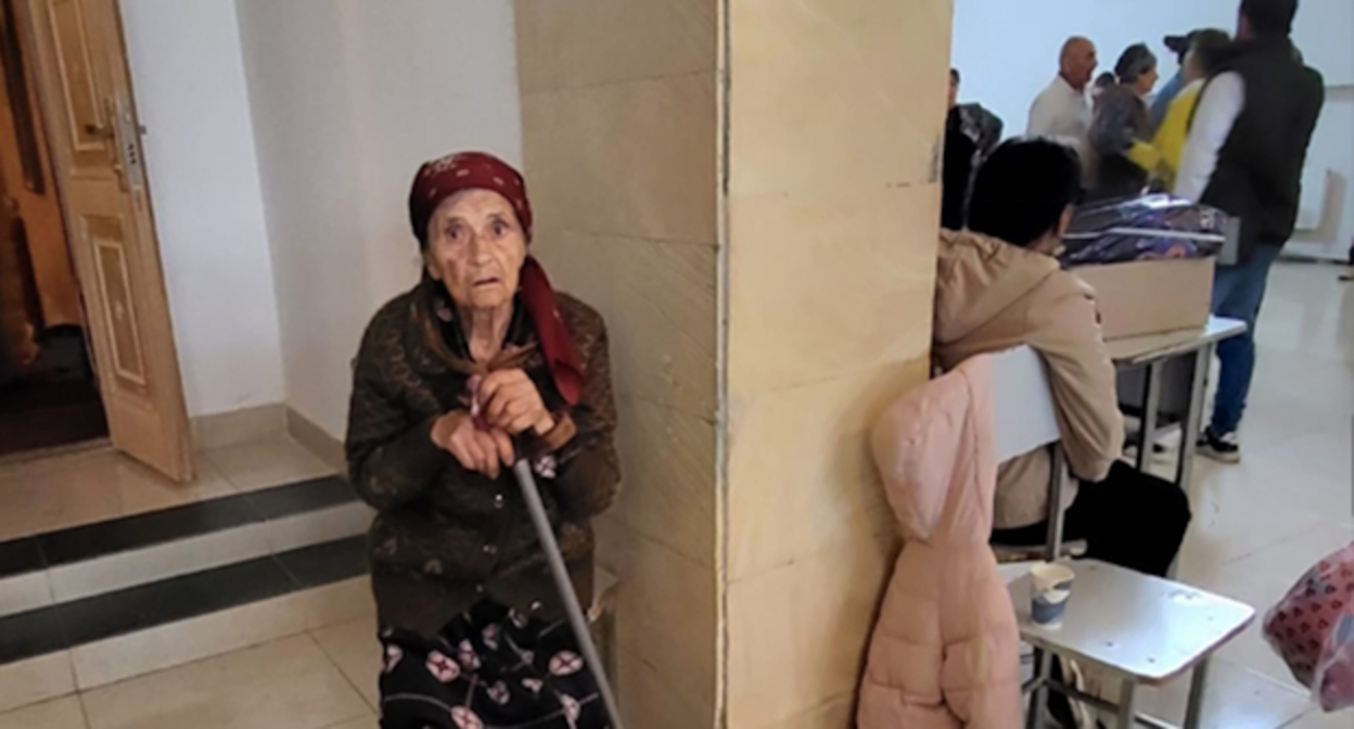 Беженка в Горисе, фото Алвард Григорян для "Кавказского узла" Беженка в Горисе, фото Алвард Григорян для "Кавказского узла"