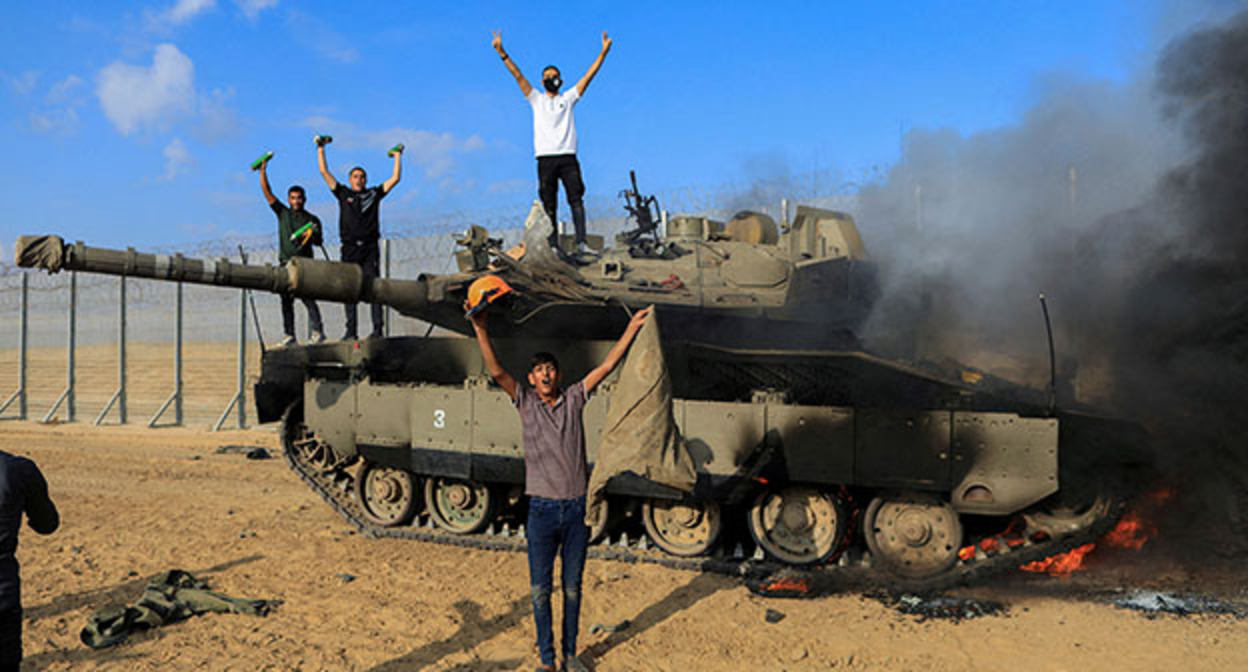 Конфликт между Палестиной и Израилем. Скриншот видео https://www.rbc.ru/politics/07/10/2023/652101739a79477ea5804315 Конфликт между Палестиной и Израилем. Скриншот видео https://www.rbc.ru/politics/07/10/2023/652101739a79477ea5804315