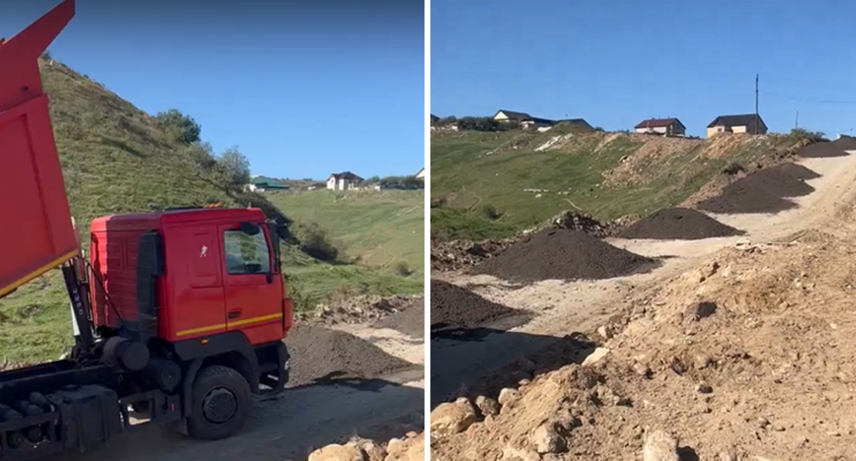 Ремонт дороги в селе Сабнова. Кадры из видео https://vk.com/wall-108870974_756962 Ремонт дороги в селе Сабнова. Кадры из видео https://vk.com/wall-108870974_756962