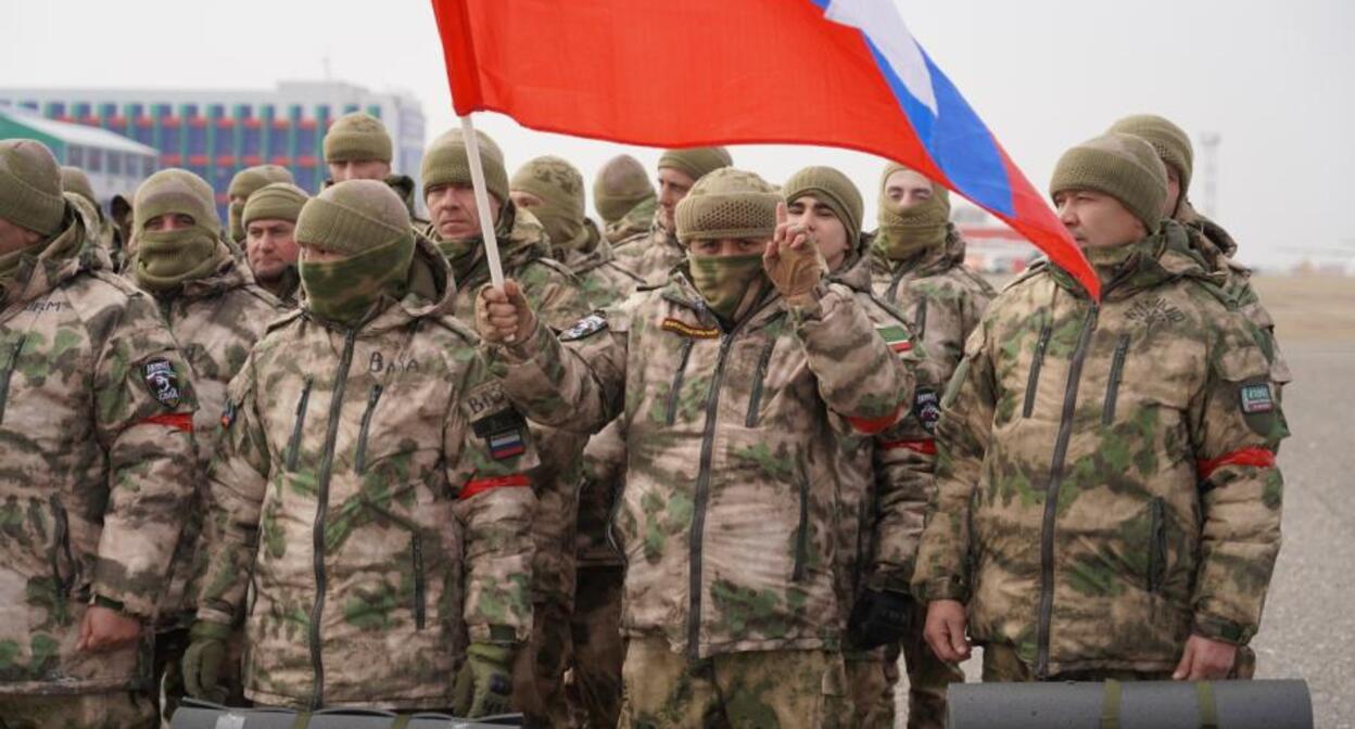 Добровольцы из Чечни. Фото: "Грозный Информ" https://www.grozny-inform.ru Добровольцы из Чечни. Фото: "Грозный Информ" https://www.grozny-inform.ru