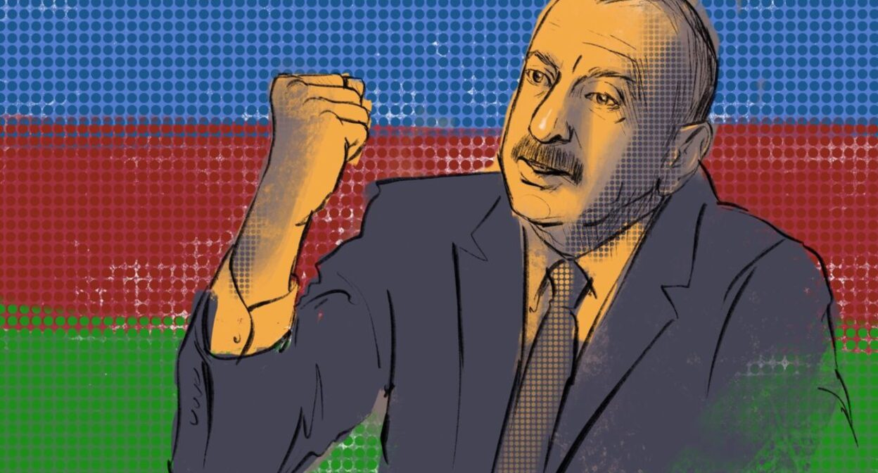 Ильхам Алиев. Иллюстрация Мейдан ТВ