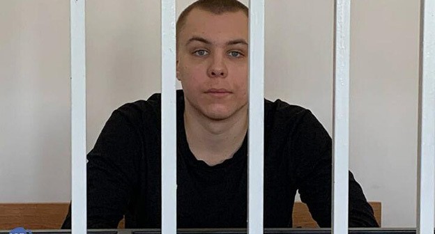 Никита Журавель на суде. Фото: SOTAvision внесен в реестр инагентов
