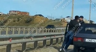 Конфликт на автотрассе. Скриншот видео https://t.me/criminal_chronicle/5899
