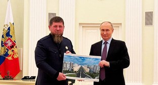 Рамзан Кадыров (слева) и Владимир Путин. 23 мая 2024 г. Фото: телеграм канал Kadyrov_95 https://t.me/RKadyrov_95/4788