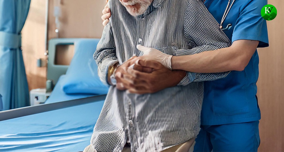 Санитар и пациент. Иллюстрация создана "Кавказским узлом" с помощью ИИ в программе Photoshop Санитар и пациент. Иллюстрация создана "Кавказским узлом" с помощью ИИ в программе Photoshop