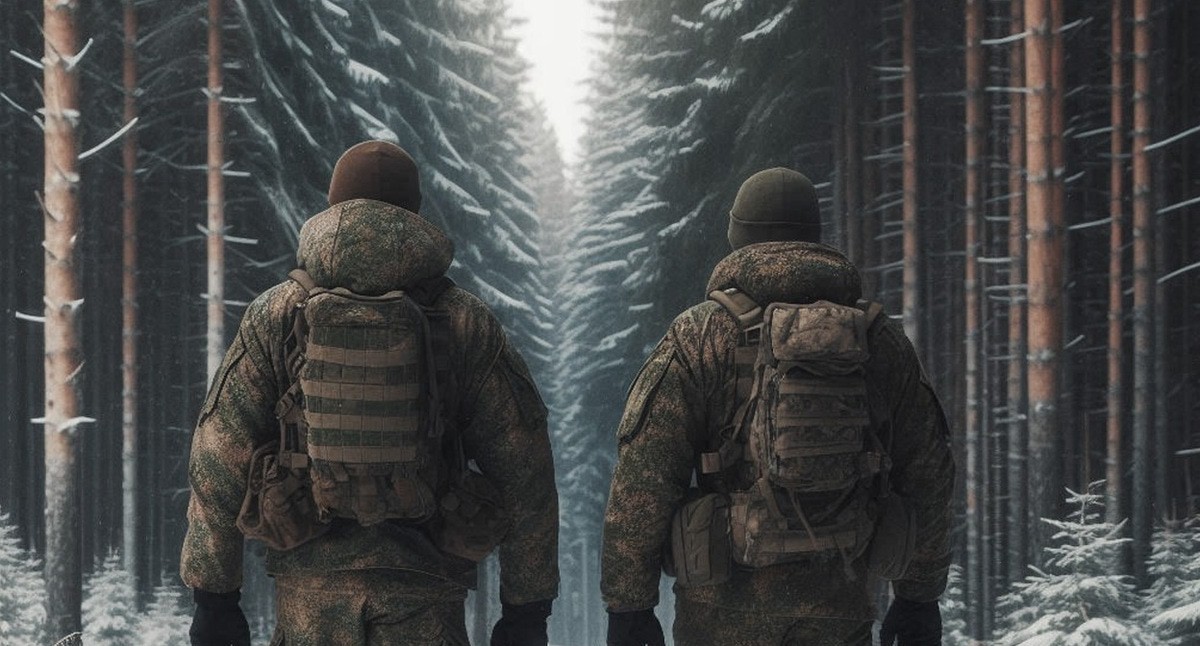 Военные на СВО. Иллюстрация создана «Кавказским узлом» с помощью ИИ в программе Copilot