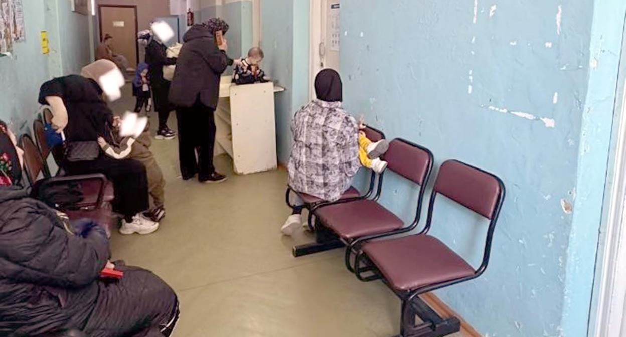 Поликлиника в Каспийске. Скриншот публикации https://vk.com/wall-74219800_2715908