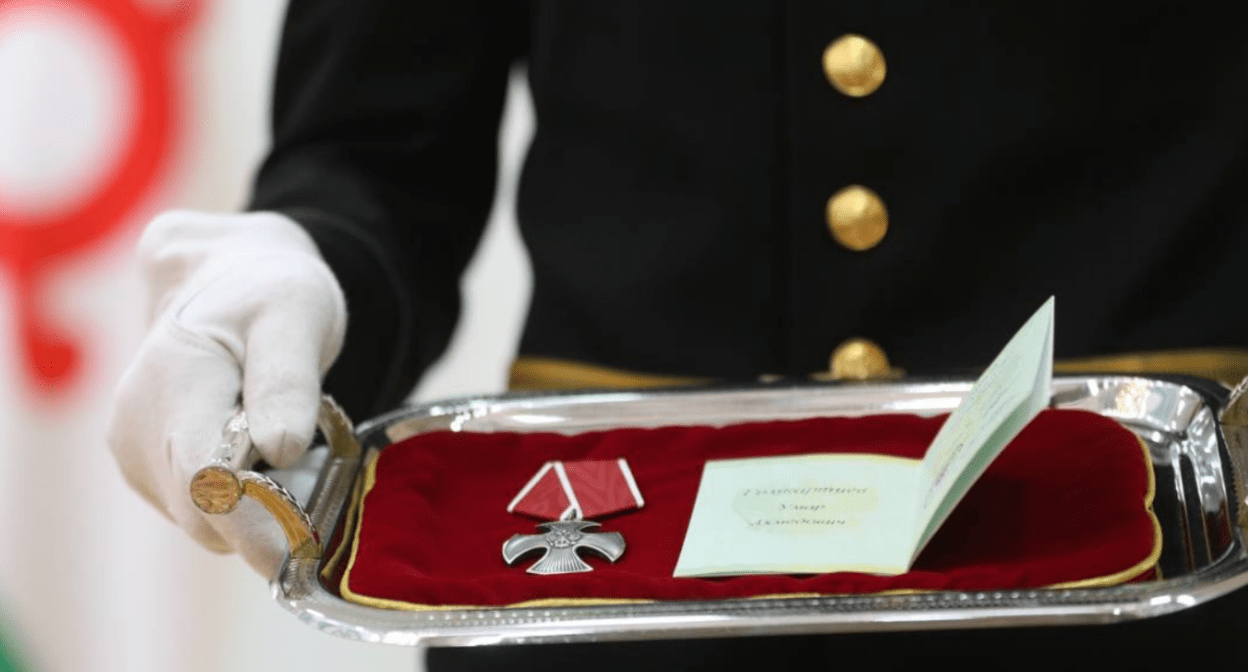 Орден Мужества. Скриншот фото от 25.03.25 из Telegram-канала Калиматова, https://t.me/MAKalimatovvv/8040?single.