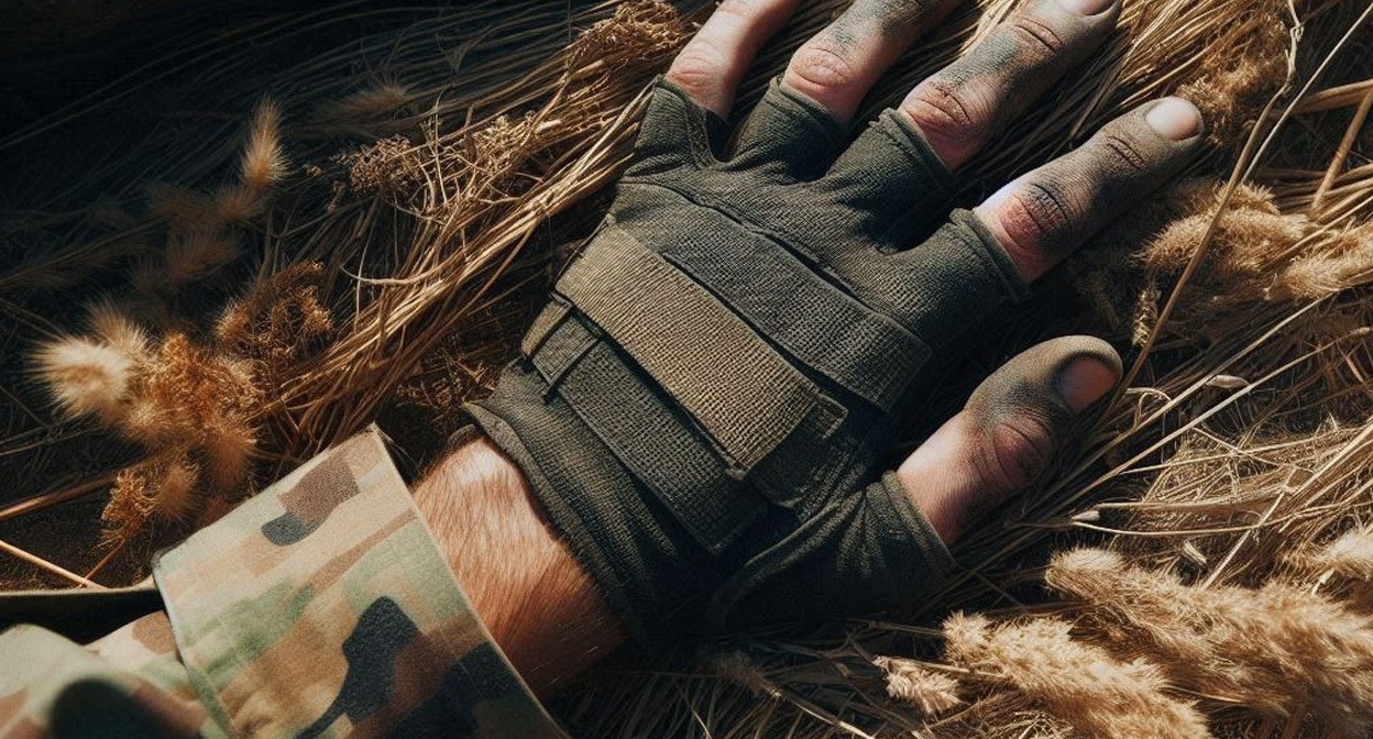 Рука военного. Иллюстрация создана «Кавказским узлом» с помощью ИИ в программе Copilot