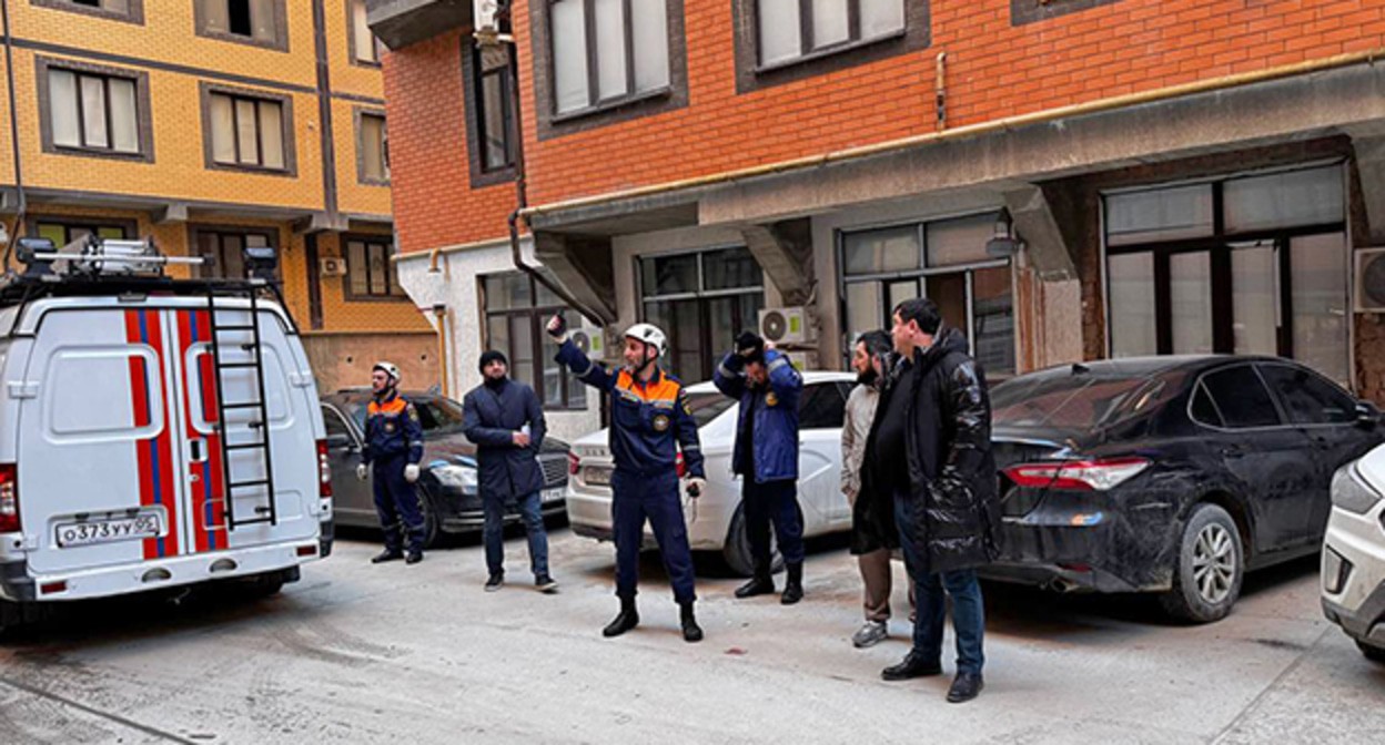 Взрыв газа в Махачкале. 26 марта 2025 г. Фото: midag.ru