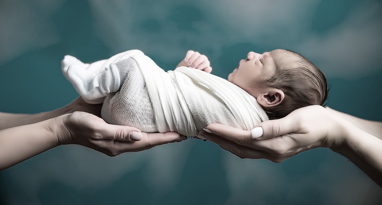 Передача ребенка. Иллюстрация создана "Кавказским узлом" с помощью ИИ в программе Photoshop