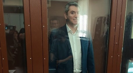 Григорий Мельконьянц в зале суда. 16 апреля 2025 г. Фото корреспондента "Кавказского узла"