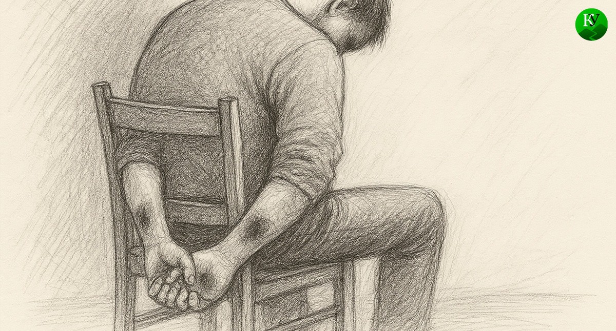 Мужчина с синяками. Иллюстрация создана "Кавказским узлом" с помощью ИИ в программе Copilot