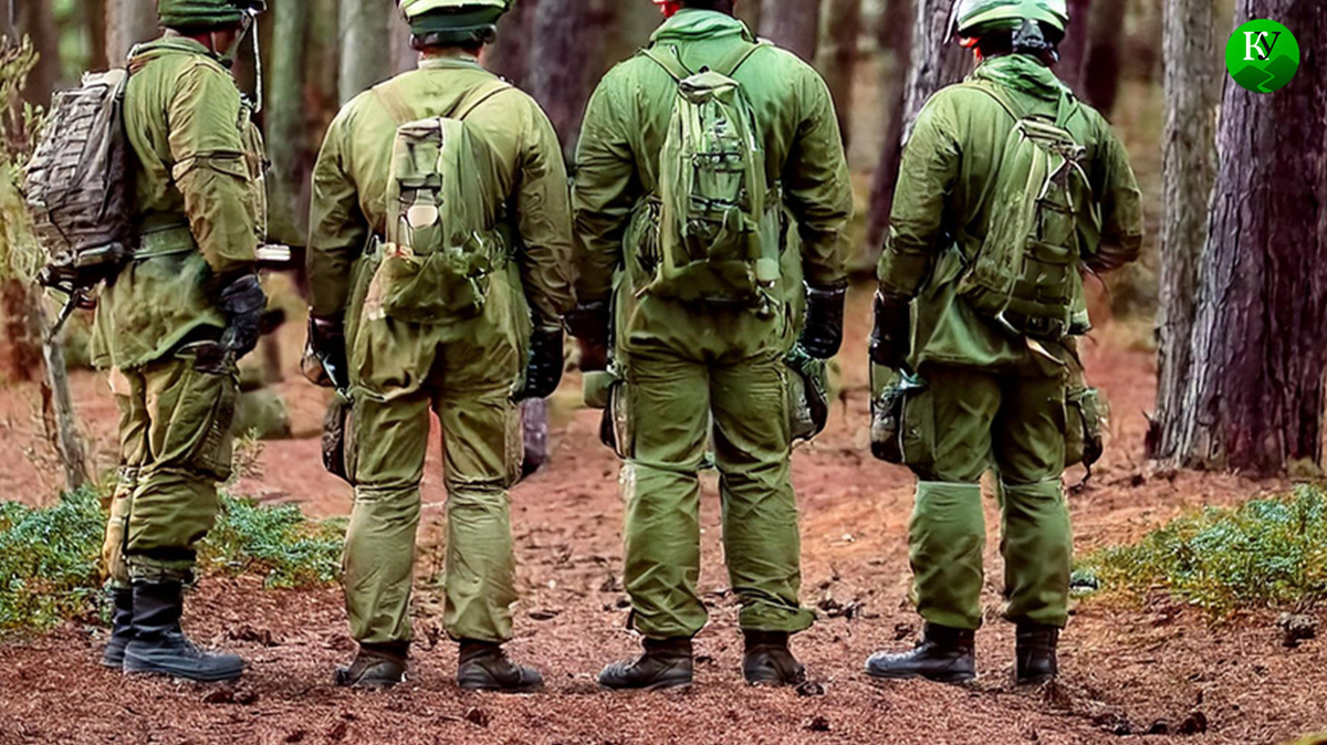Военнослужащие. Иллюстрация создана "Кавказским узлом" с помощью ИИ в программе Photoshop