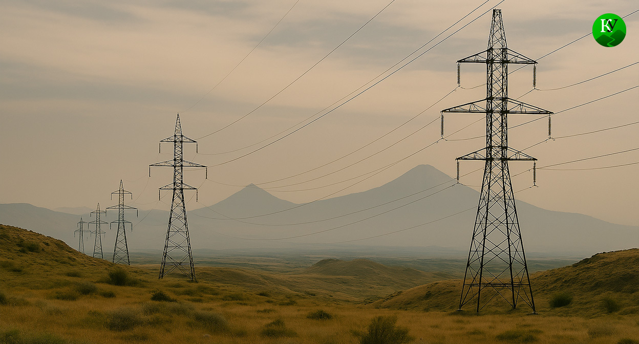 Электросети Армении. Иллюстрация создана «Кавказским узлом» с помощью ИИ в программе Copilot