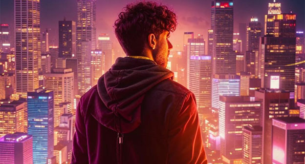 Молодой человек. Иллюстрация "Кавказского узла" созданная при помощи программы Copilot