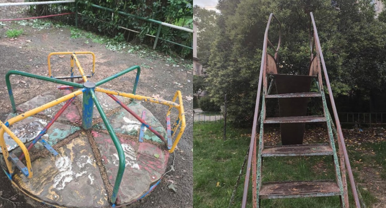 Детская площадка по улице Новоселов. Фото корреспондента "Кавказского узла".