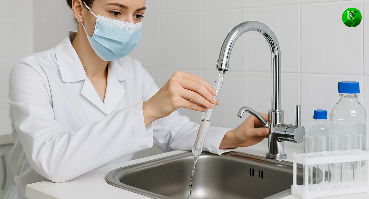 Анализ качества воды. Иллюстрация создана "Кавказским узлом" с помощью ИИ в программе Copilot